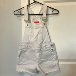 Girls white overalls